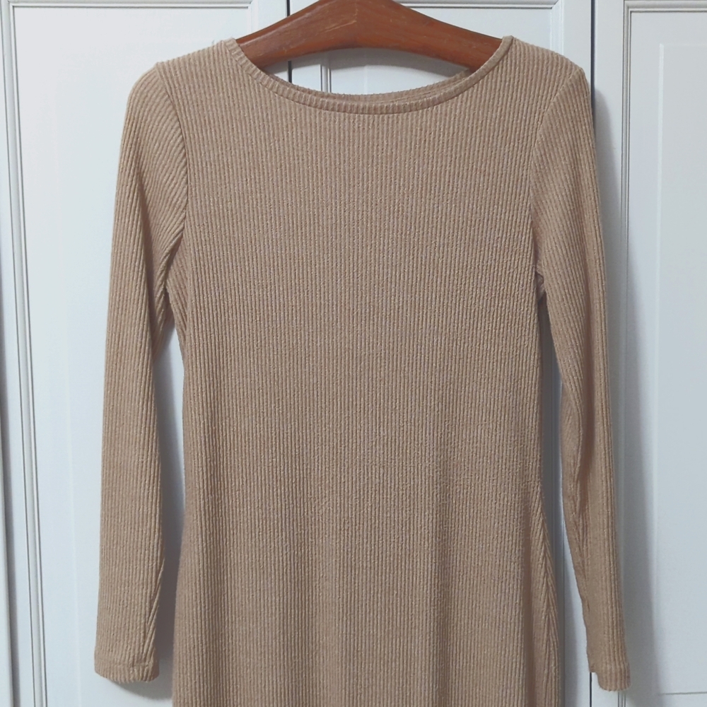 A New Day Women's Long Sleeve Crew Neck Rib Knit Dress